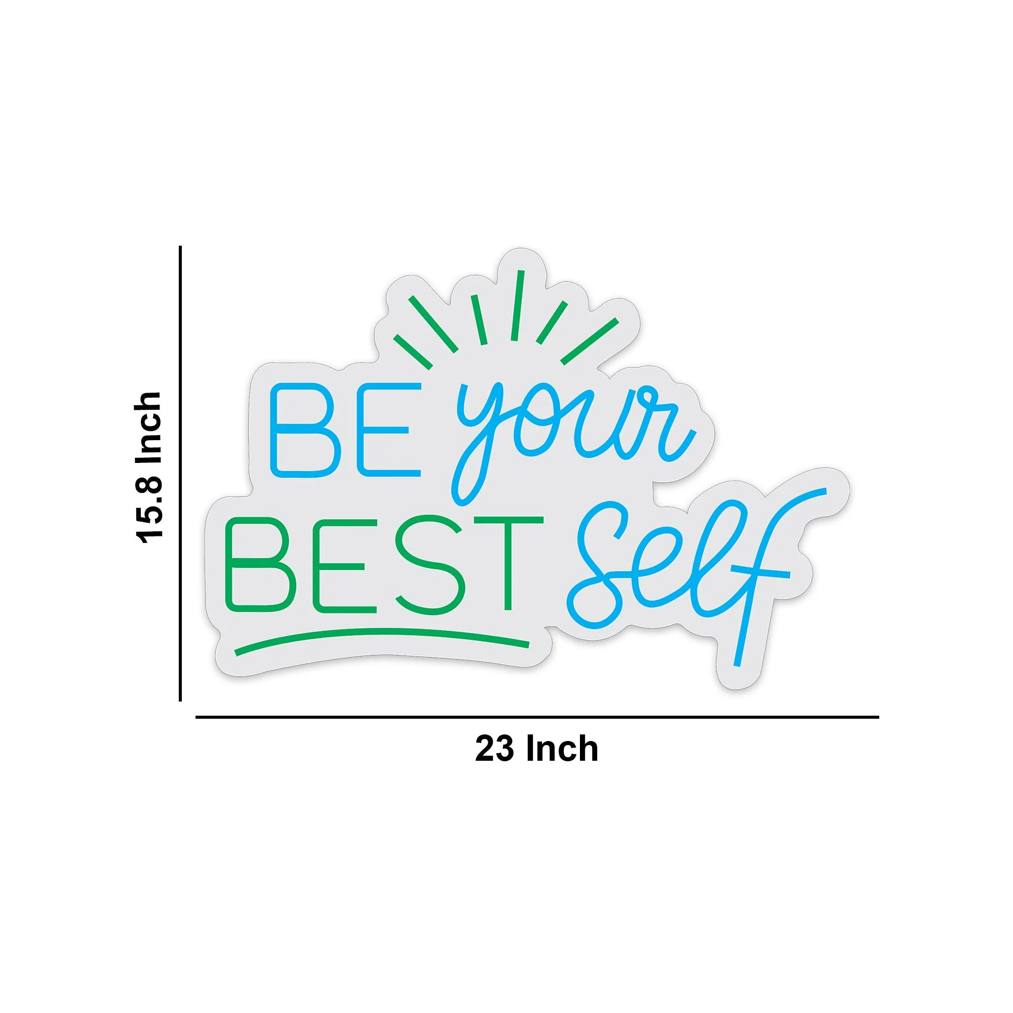 Be Your Best Self Inspirational Text Neon Sign LED Light - Image 3