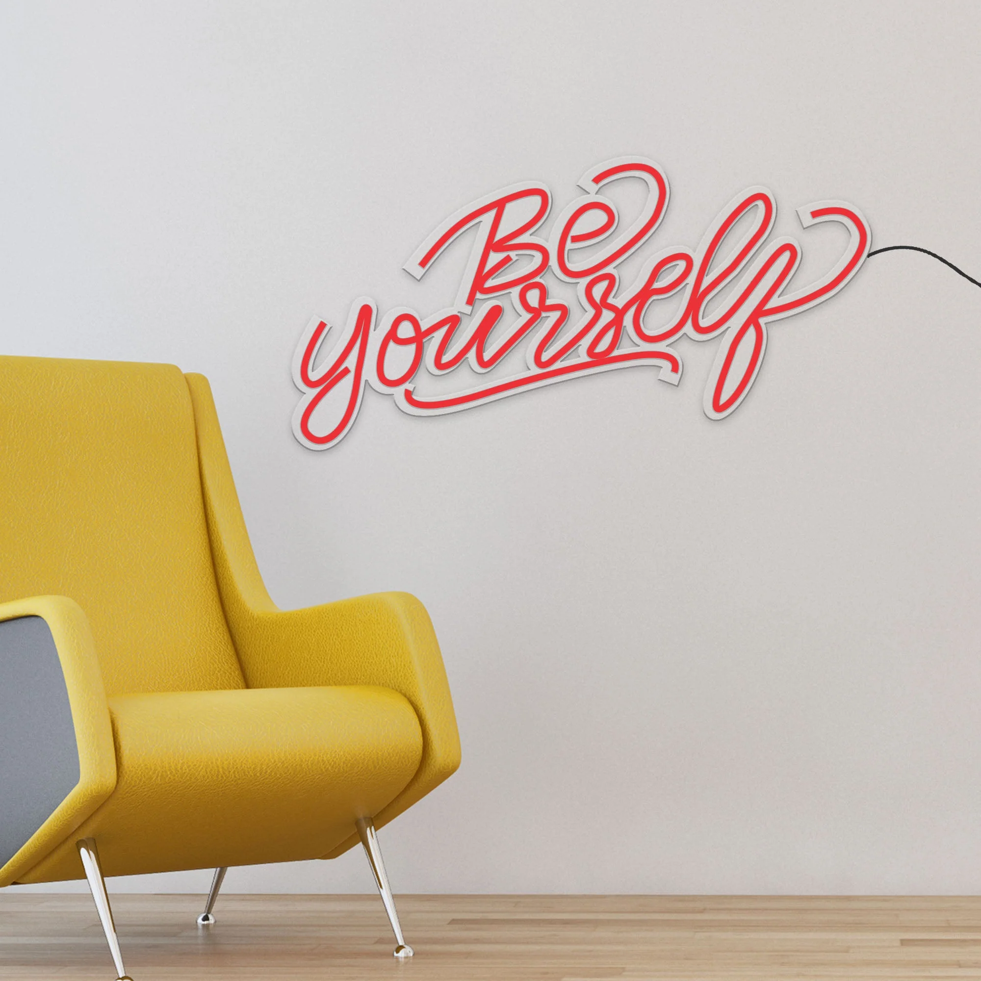 Be Yourself Text Neon Sign LED Light - Image 2