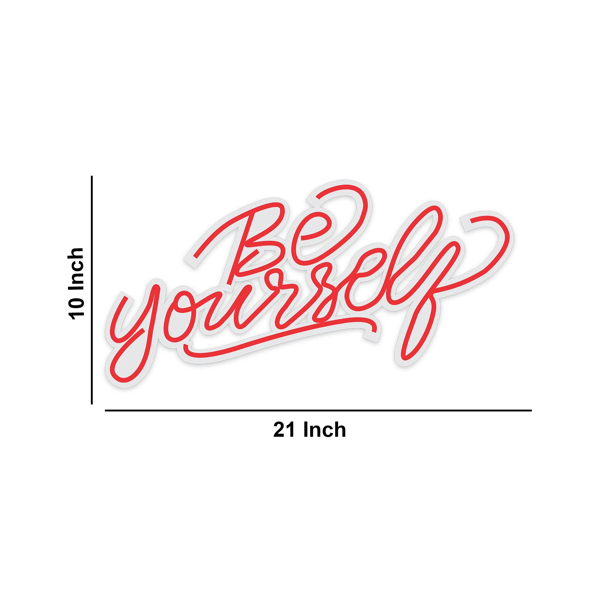 Be Yourself Text Neon Sign LED Light - Image 3