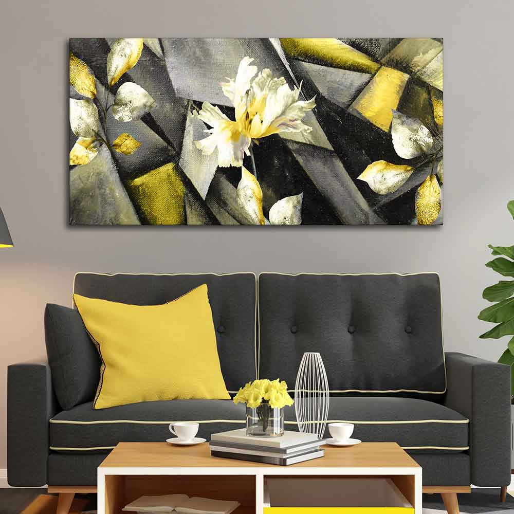 Beautiful Abstract Art Flowers Wall Painting - Image 2