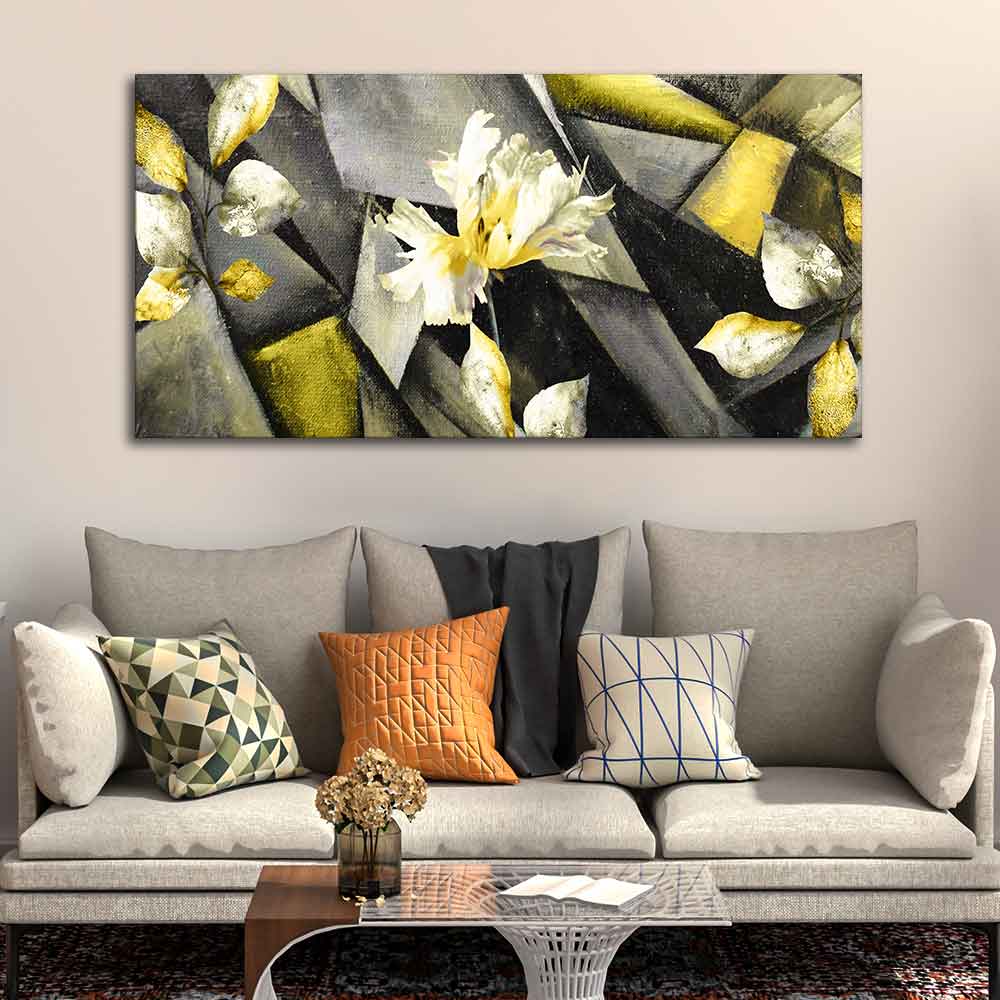 Beautiful Abstract Art Flowers Wall Painting - Image 3