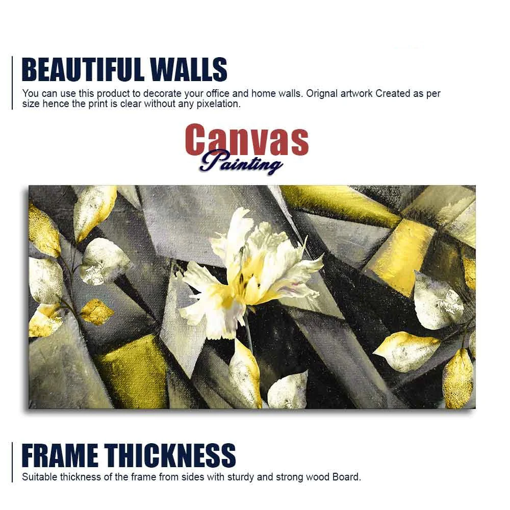 Beautiful Abstract Art Flowers Wall Painting - Image 6