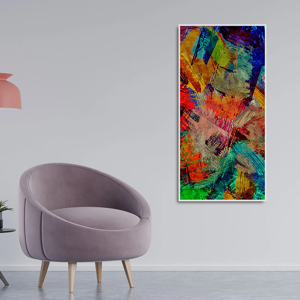Beautiful Abstract Colorful Textured art Canvas Wall Painting - Image 3