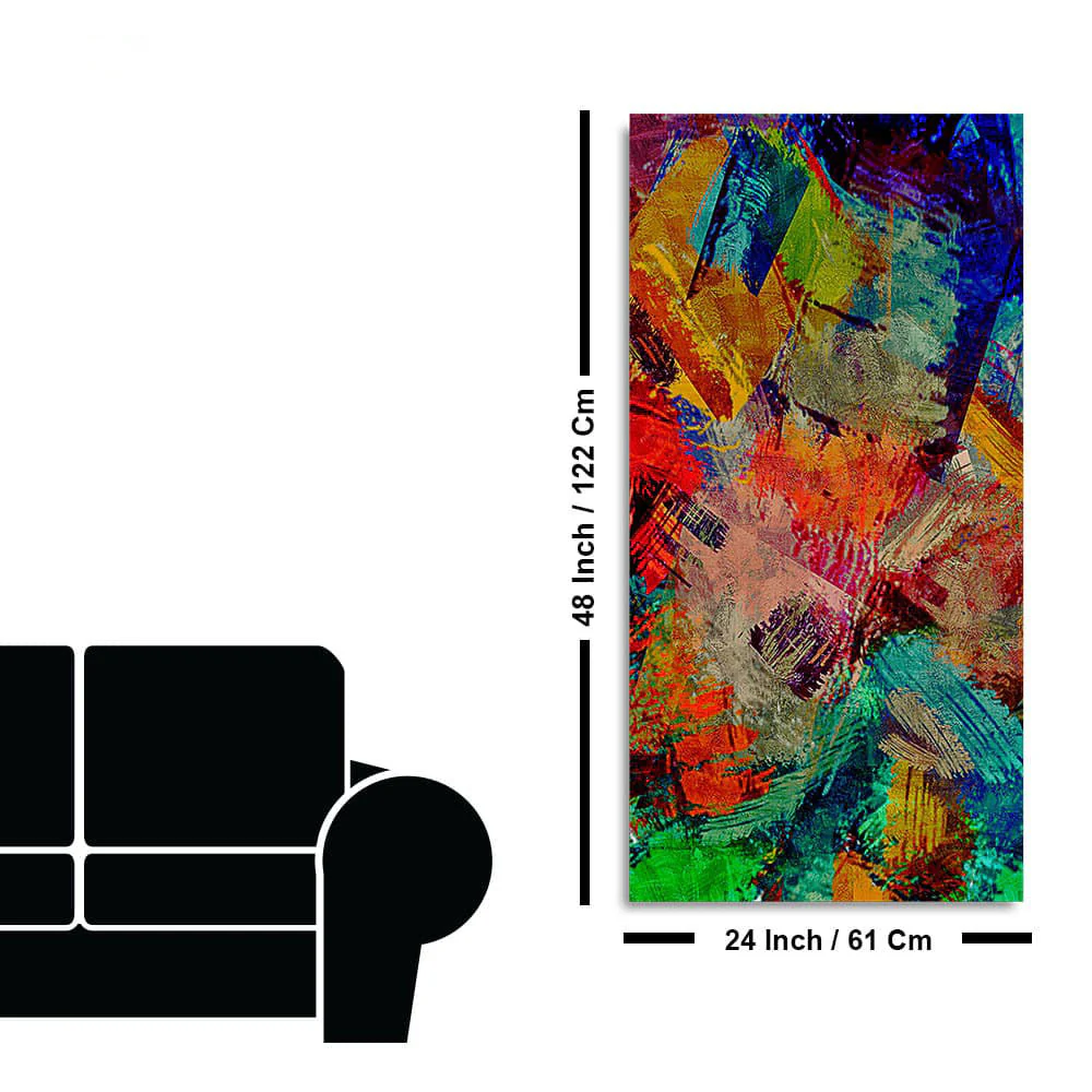 Beautiful Abstract Colorful Textured art Canvas Wall Painting - Image 7