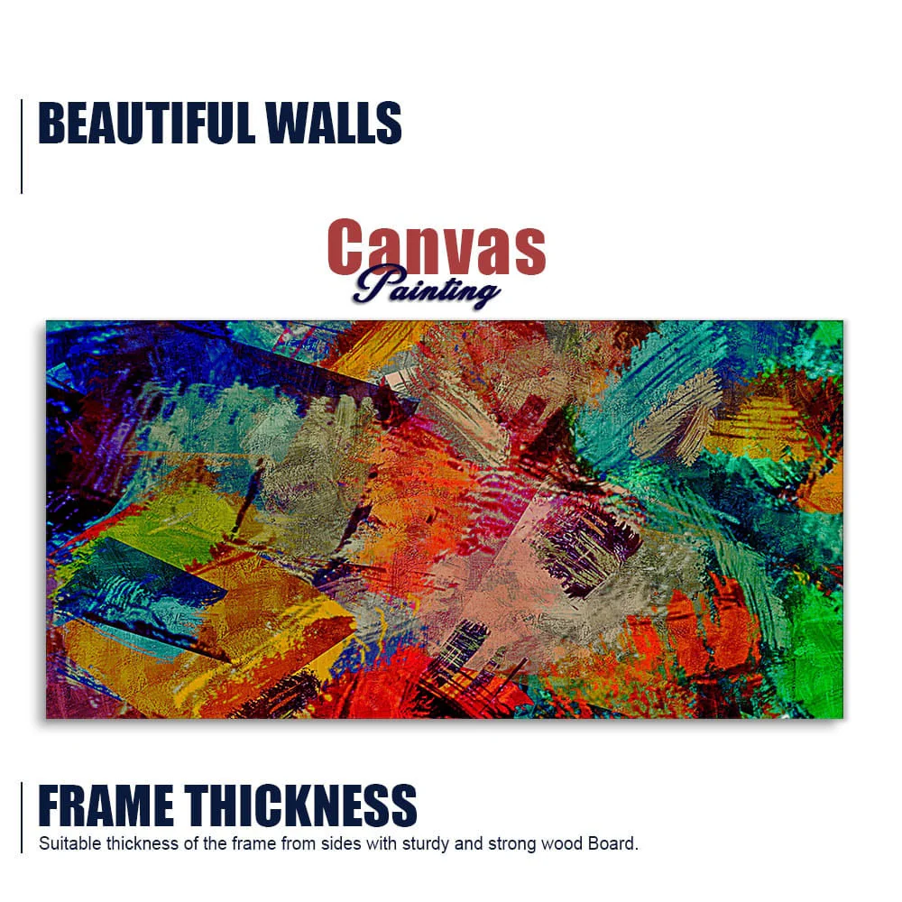 Beautiful Abstract Colorful Textured art Premium Canvas Wall Painting - Image 6