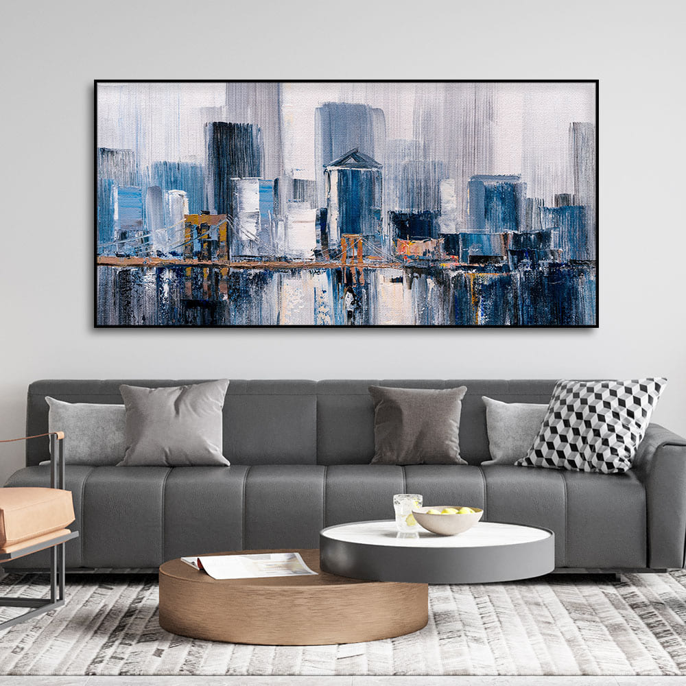 Beautiful Bridge of New York City Premium Canvas Wall Painting - Image 8