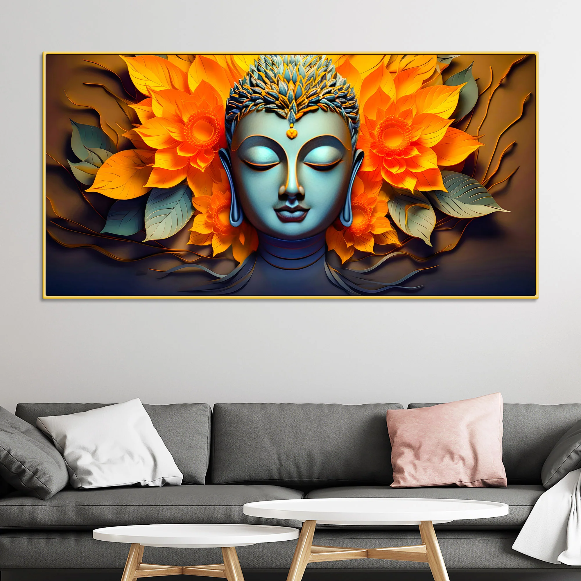 Beautiful Buddha Wall Painting for Modern Home Décor - Image 2