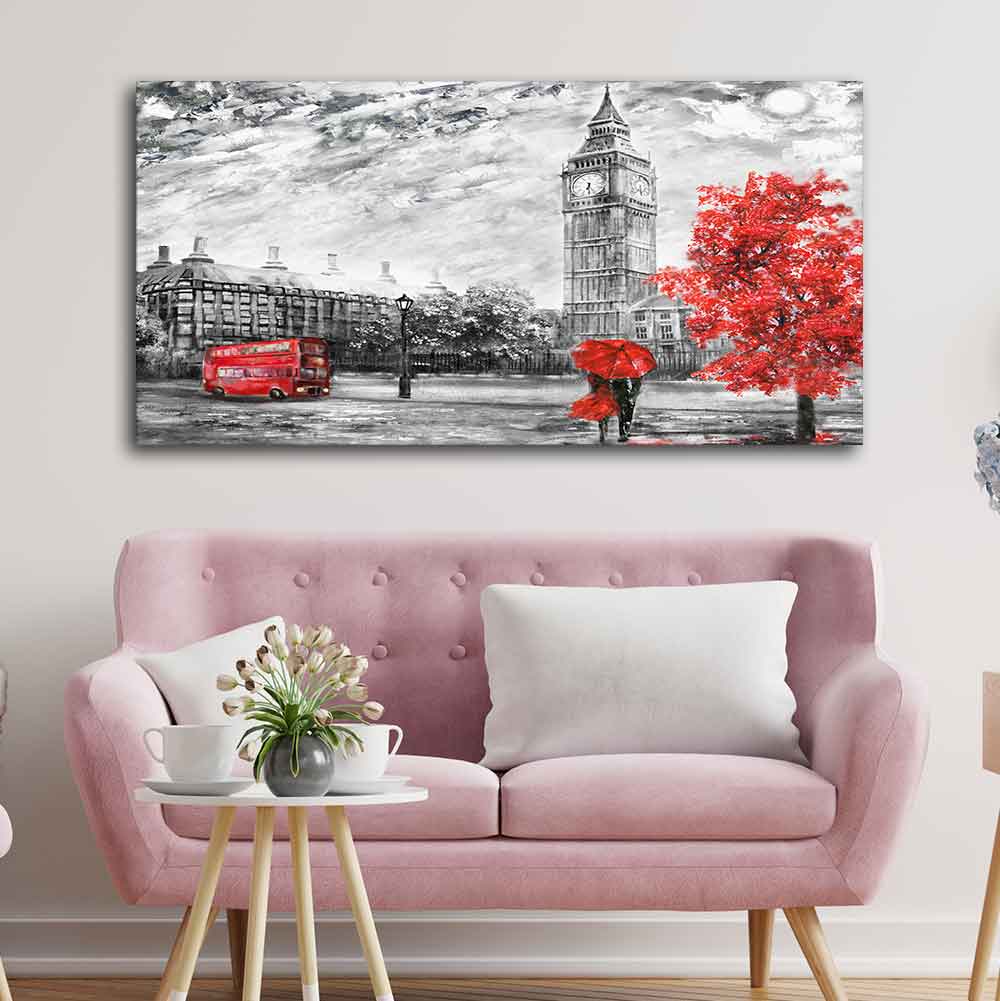 Beautiful City View of London Canvas Wall Painting - Image 2