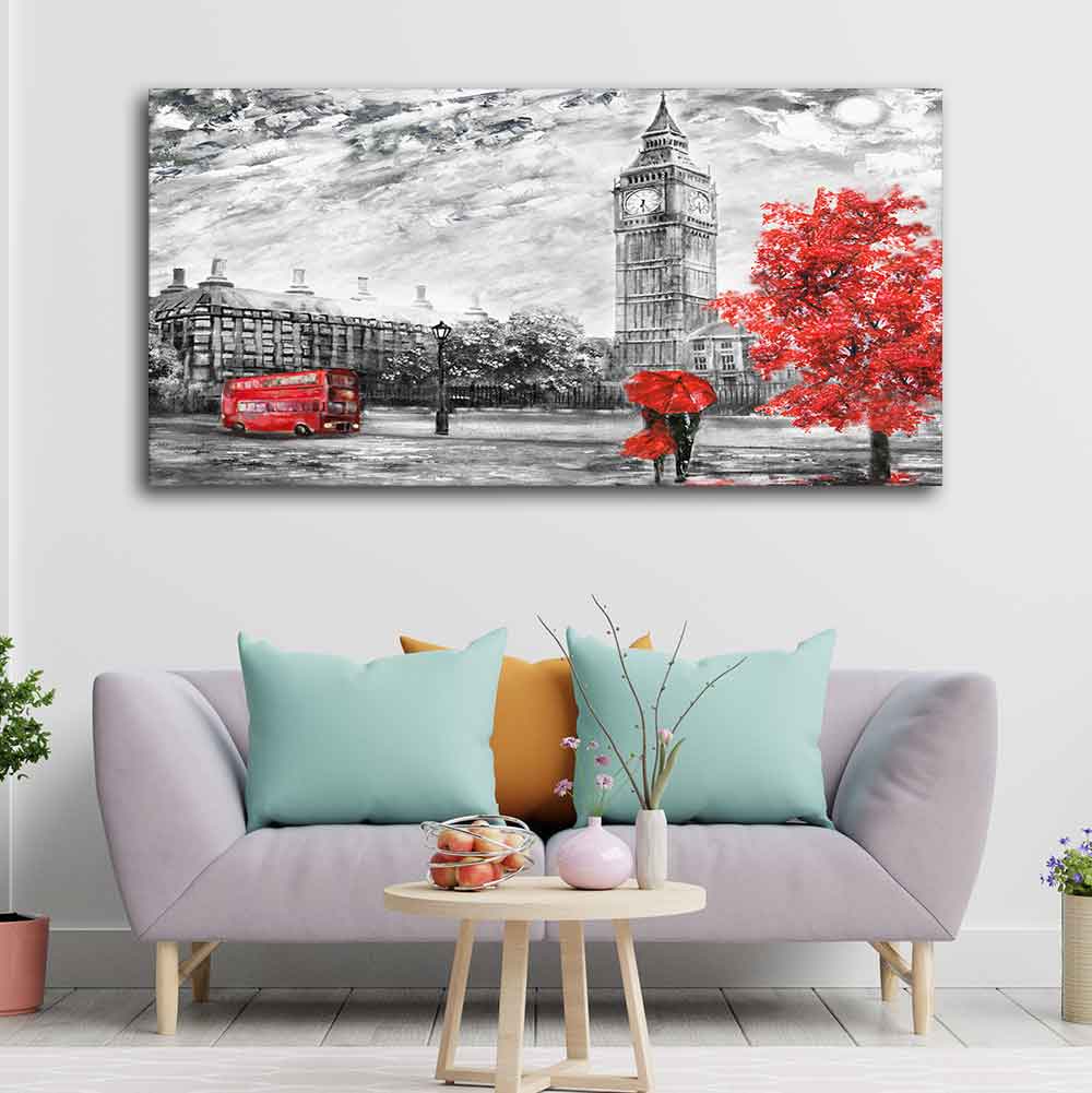 Beautiful City View of London Canvas Wall Painting - Image 4