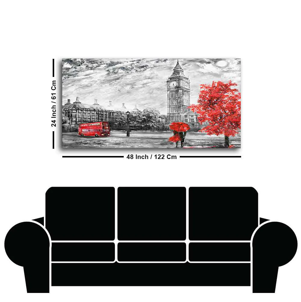 Beautiful City View of London Canvas Wall Painting - Image 7