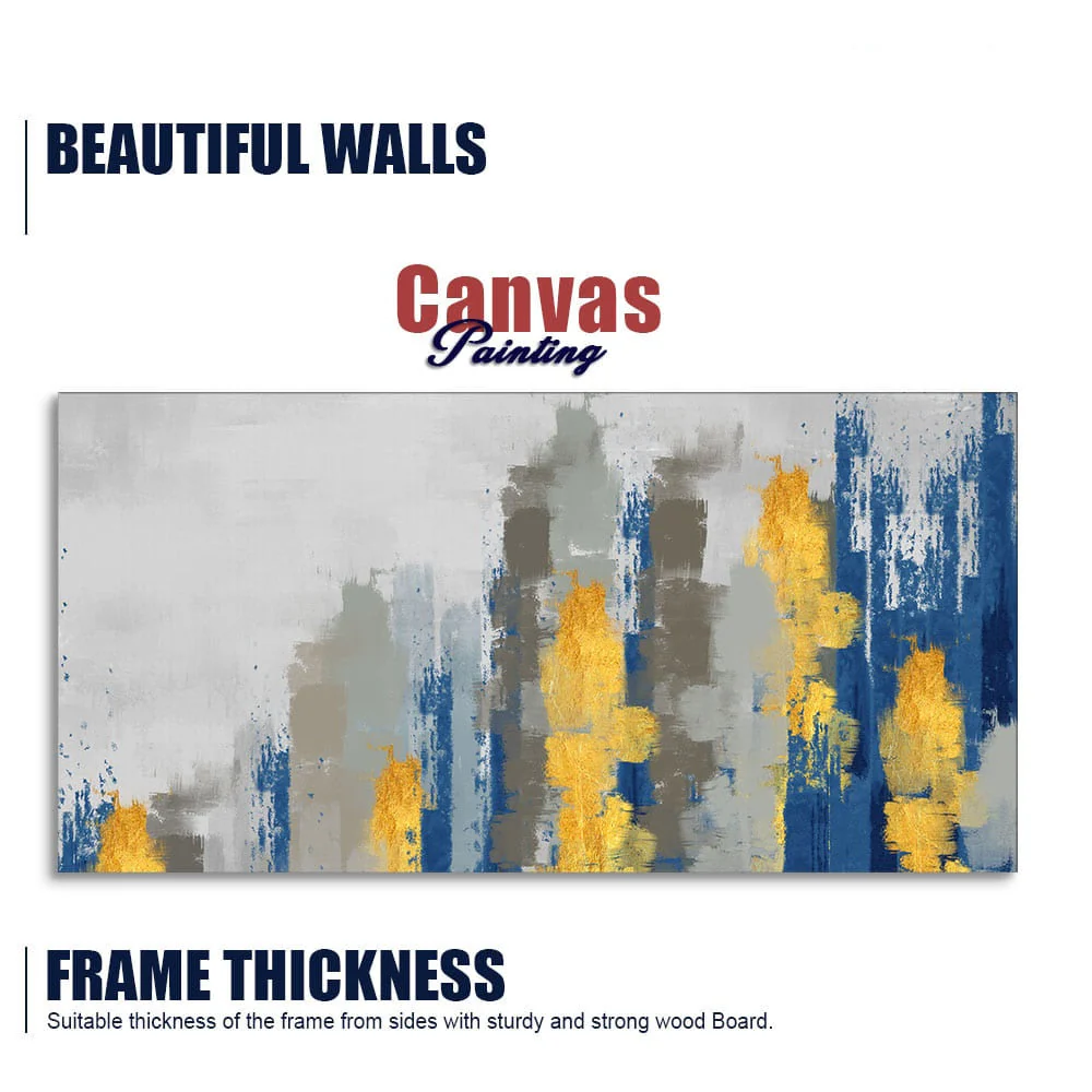 Beautiful Color Abstract Art Design Premium Canvas Wall Painting - Image 6