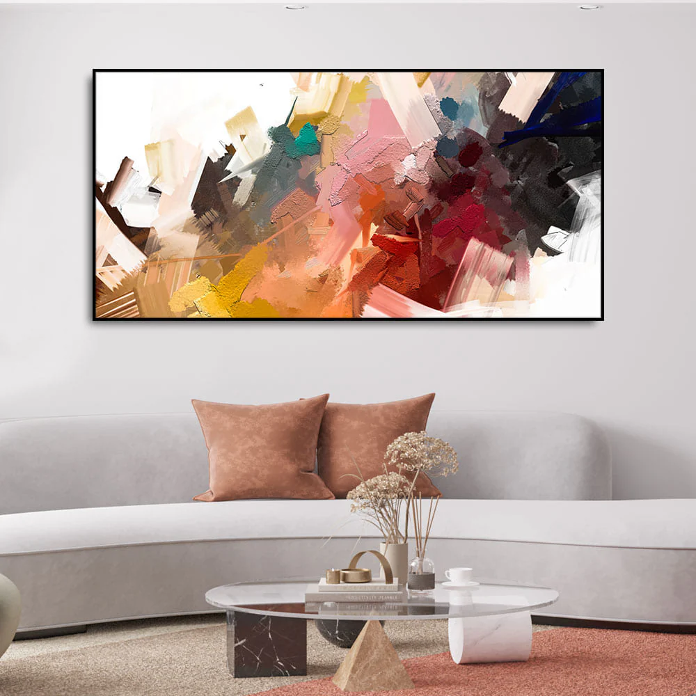 Beautiful Colorful Texture Abstract art Canvas Wall Painting - Image 3