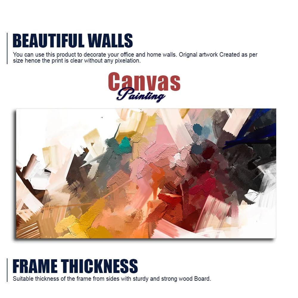 Beautiful Colorful Texture Abstract art Canvas Wall Painting - Image 6