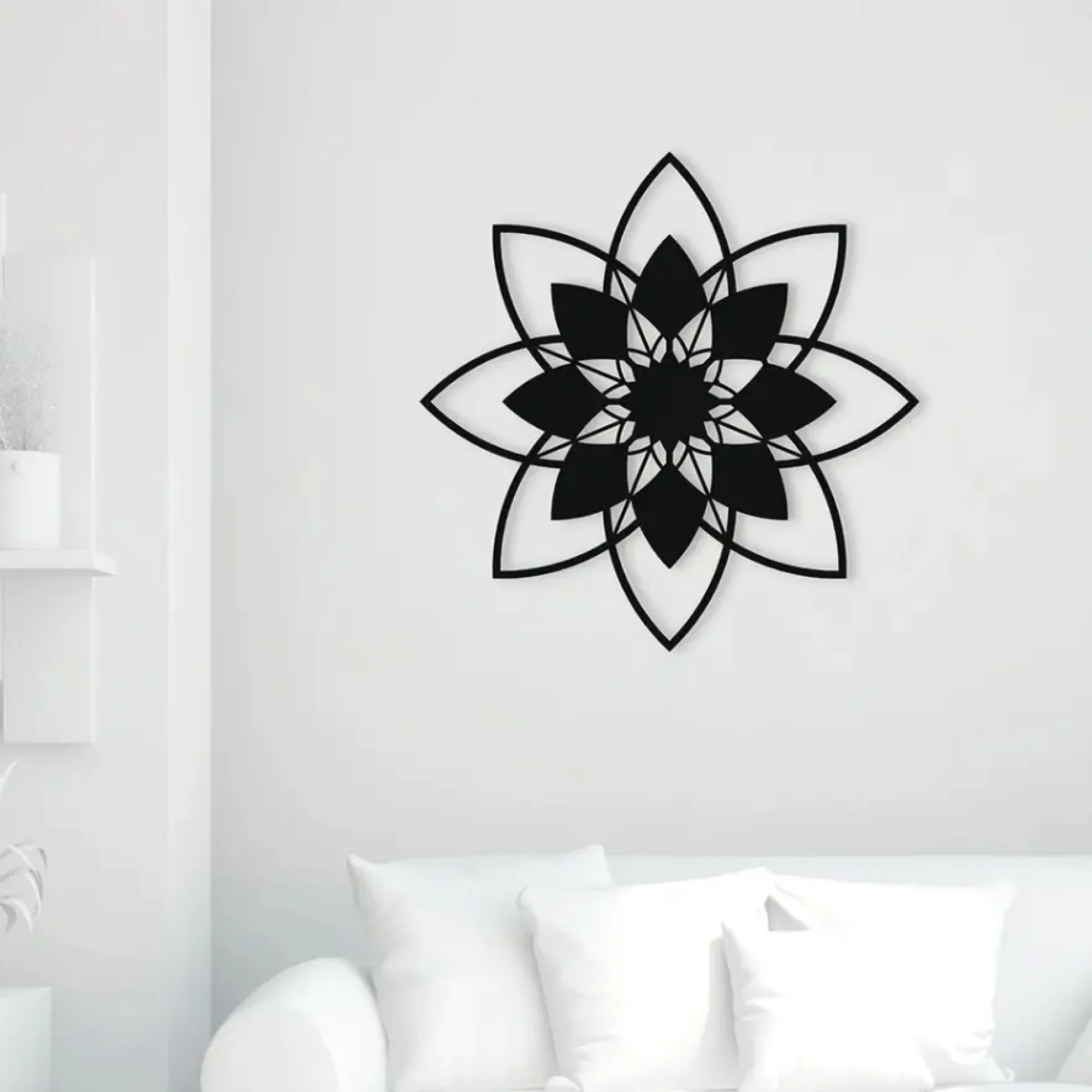Beautiful Cosmic Design Floral Metal Art Wall Decor - Image 2