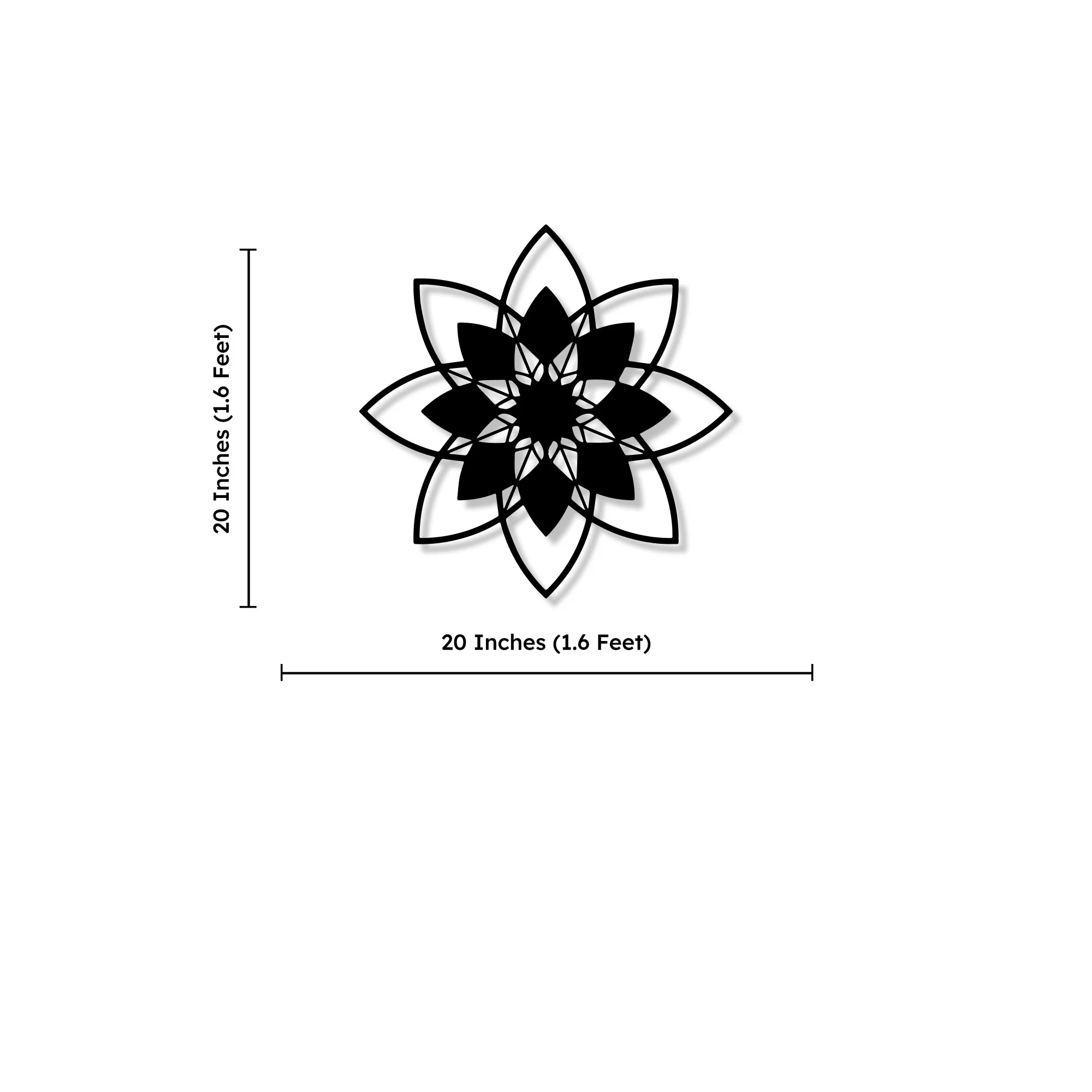 Beautiful Cosmic Design Floral Metal Art Wall Decor - Image 4