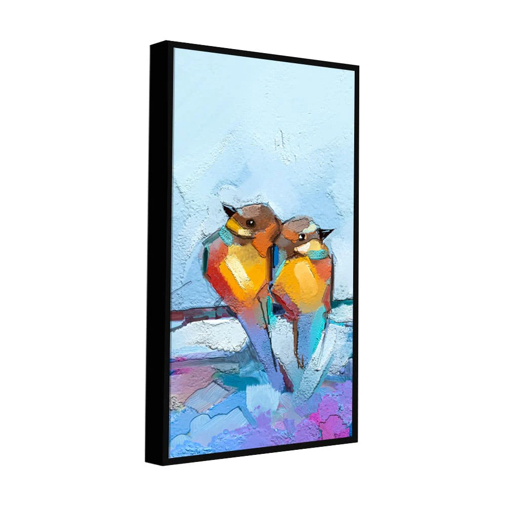 Beautiful Couple Birds Premium Canvas Wall Painting - Image 5