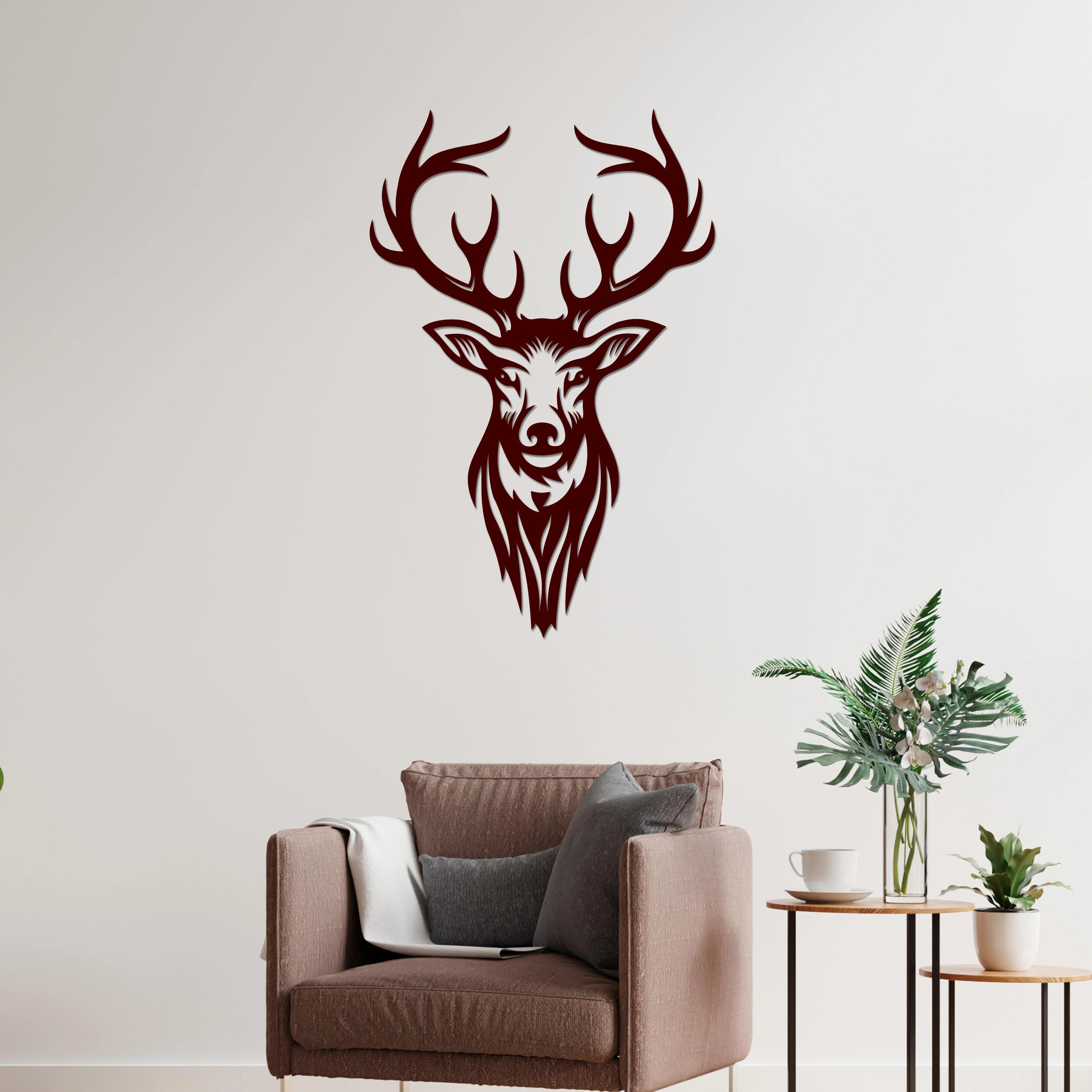 Beautiful Deer Head Premium Quality Wooden Wall Hanging - Image 2