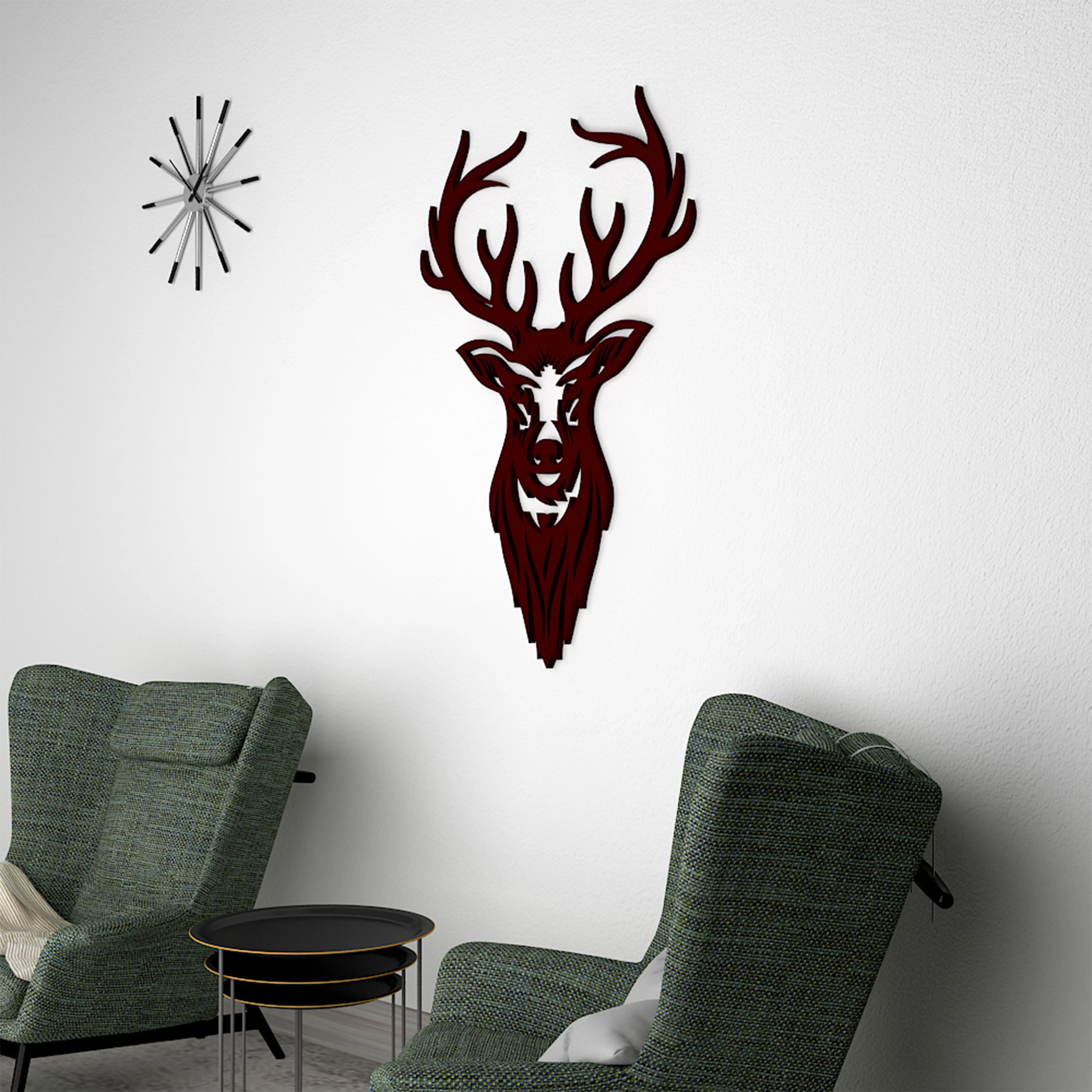 Beautiful Deer Head Premium Quality Wooden Wall Hanging - Image 5