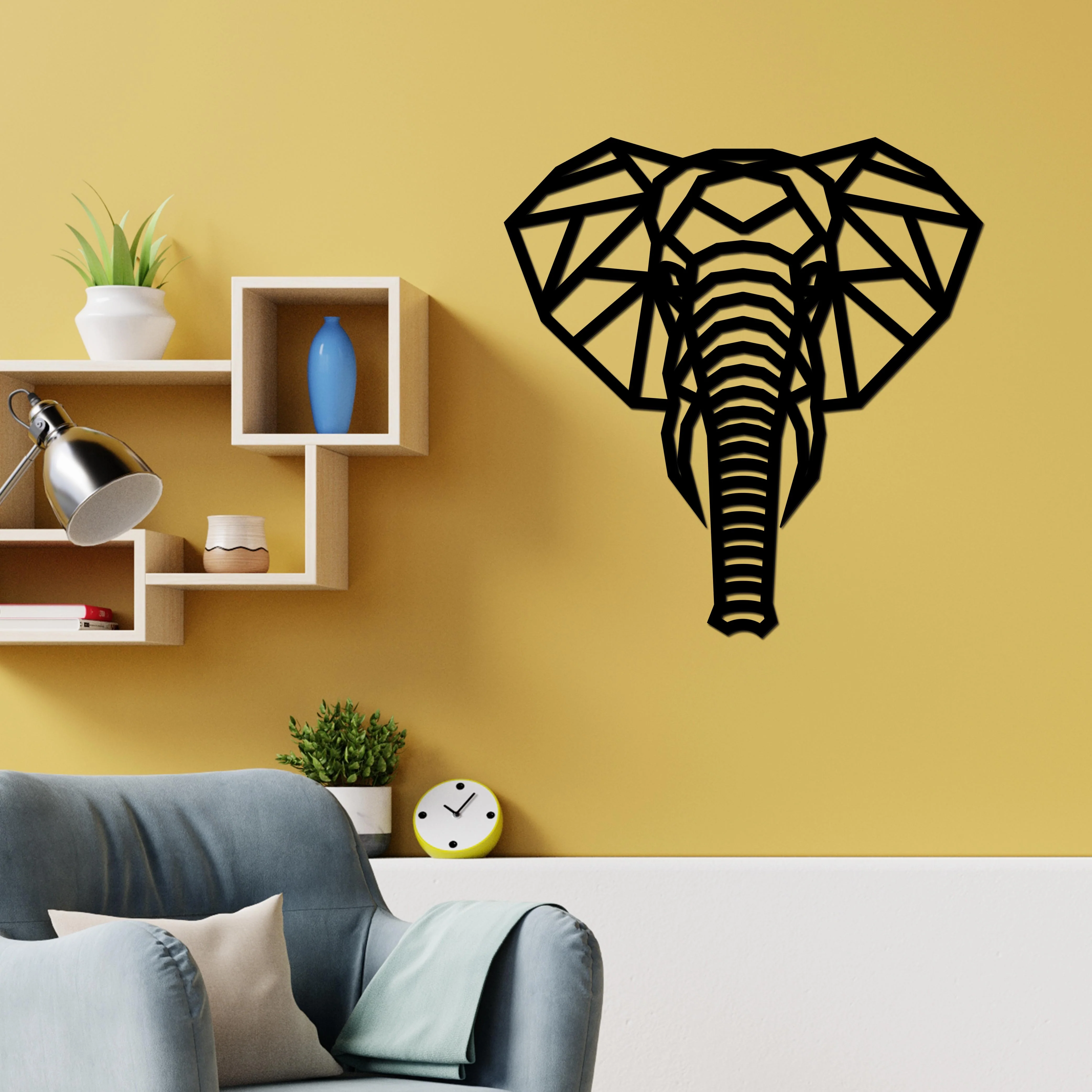 Beautiful Elephant Head Premium Quality Wooden Wall Hanging - Image 3