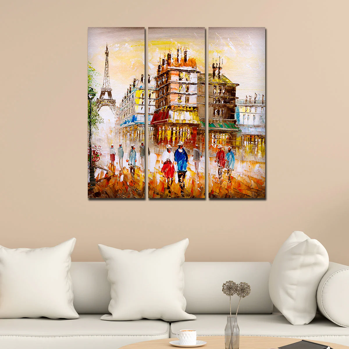 Beautiful Flamingo Wall Painting Set of 3 Pieces - Image 2