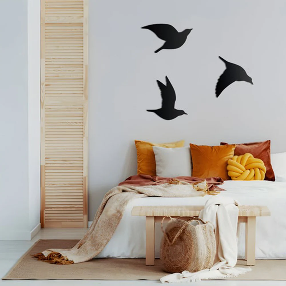 Beautiful Flying Birds Metal Wall Art Modern Decor Artwork - Image 2