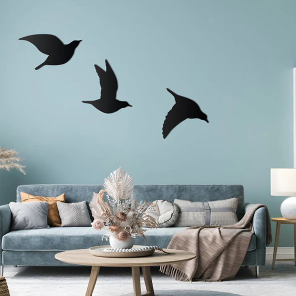 Beautiful Flying Birds Metal Wall Art Modern Decor Artwork - Image 4