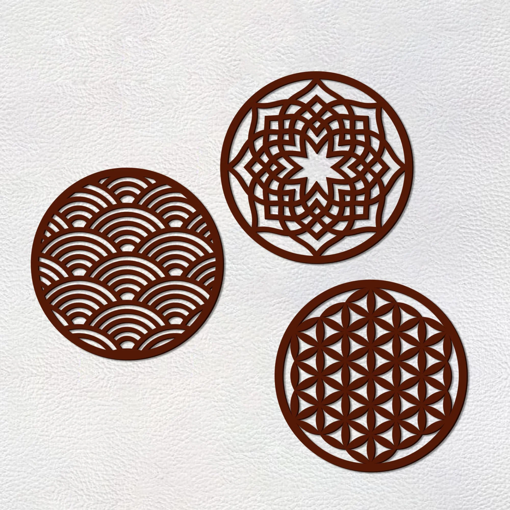 Beautiful Geometric Design in Circles Premium Wooden Wall Hanging - Image 6