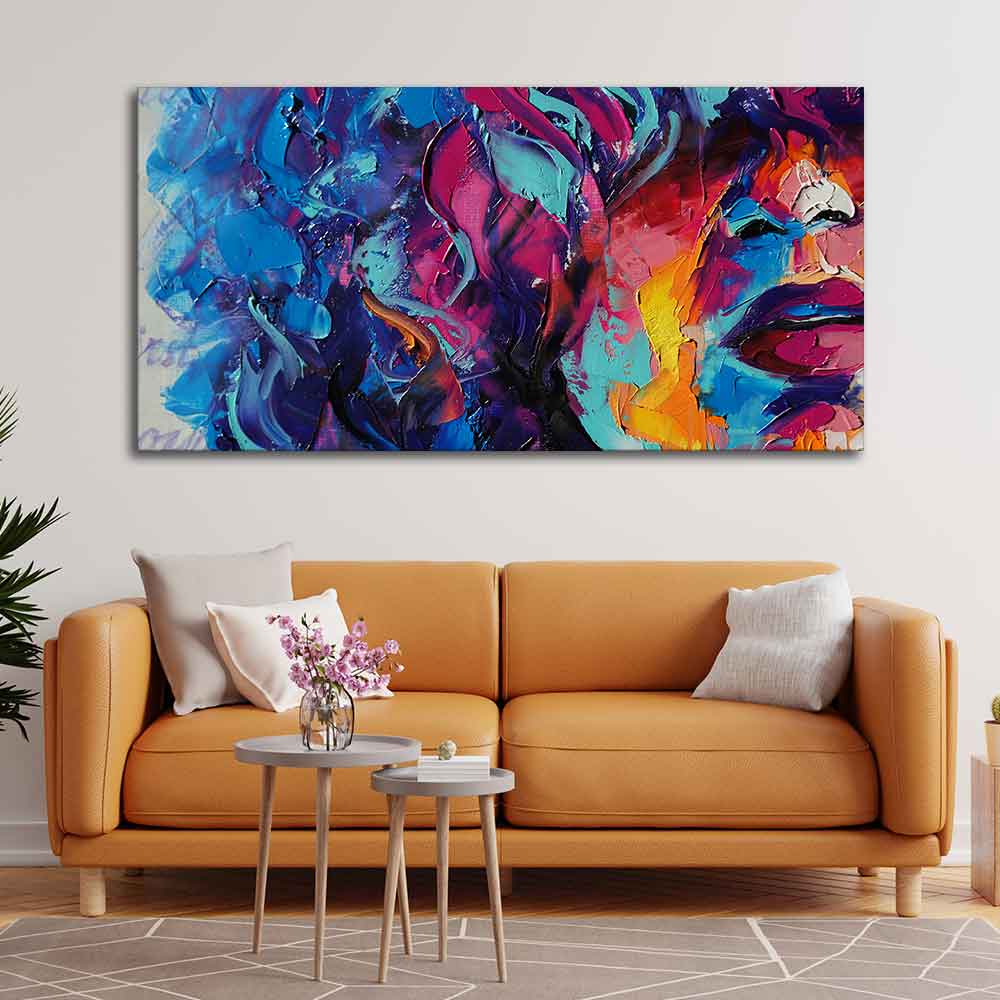Beautiful Girl Abstract Art wall Painting - Image 2