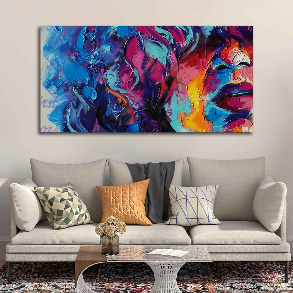 Beautiful Girl Abstract Art wall Painting - Image 3