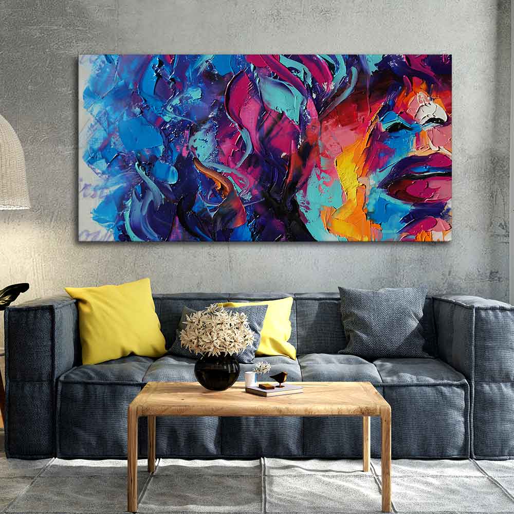 Beautiful Girl Abstract Art wall Painting - Image 4
