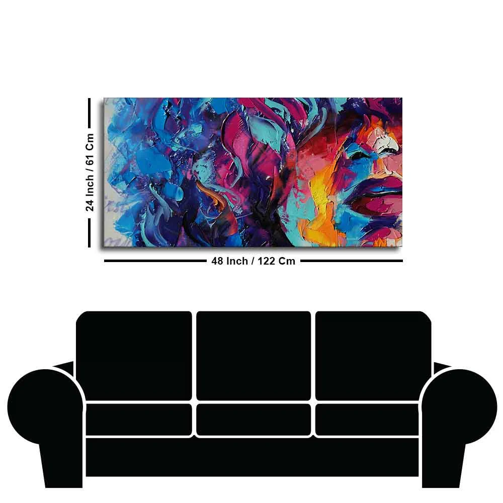 Beautiful Girl Abstract Art wall Painting - Image 7