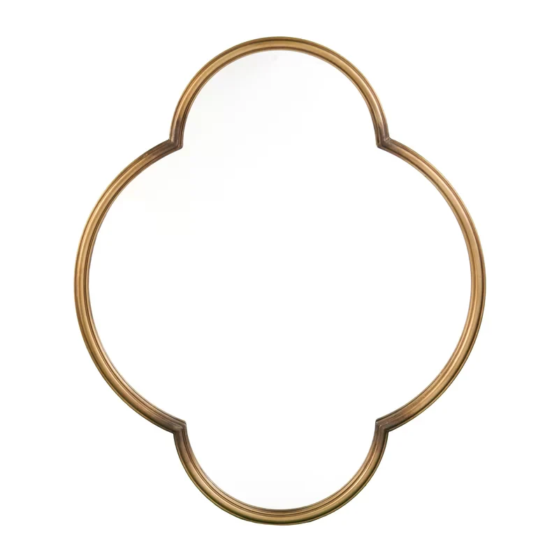 Beautiful Golden Framed Metal Finish Wall Mirror - Image 3