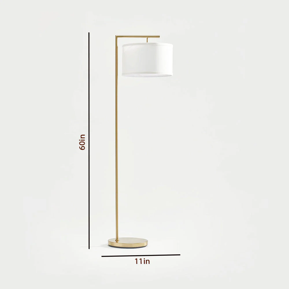 Beautiful Golden Straight Floor Lamp For Living Room, Bedroom - Image 4