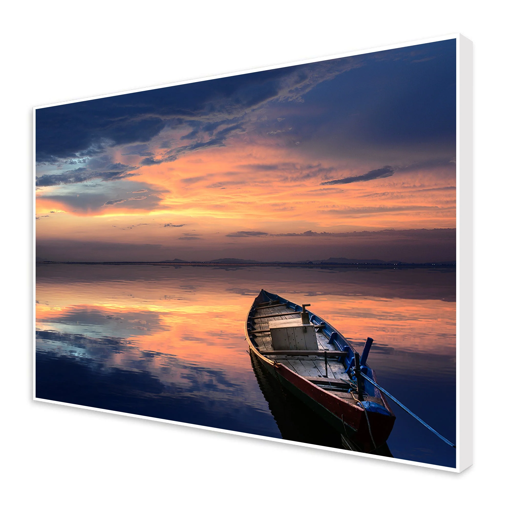 Beautiful Horizon Sunset Wall Painting Floating Canvas - Image 6