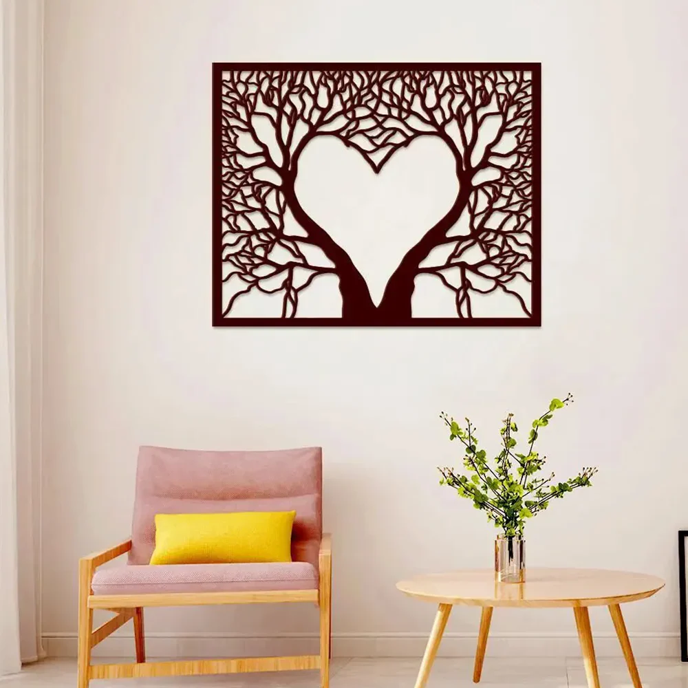 Beautiful in Heart Shape Metal Art Wall Decor - Image 2