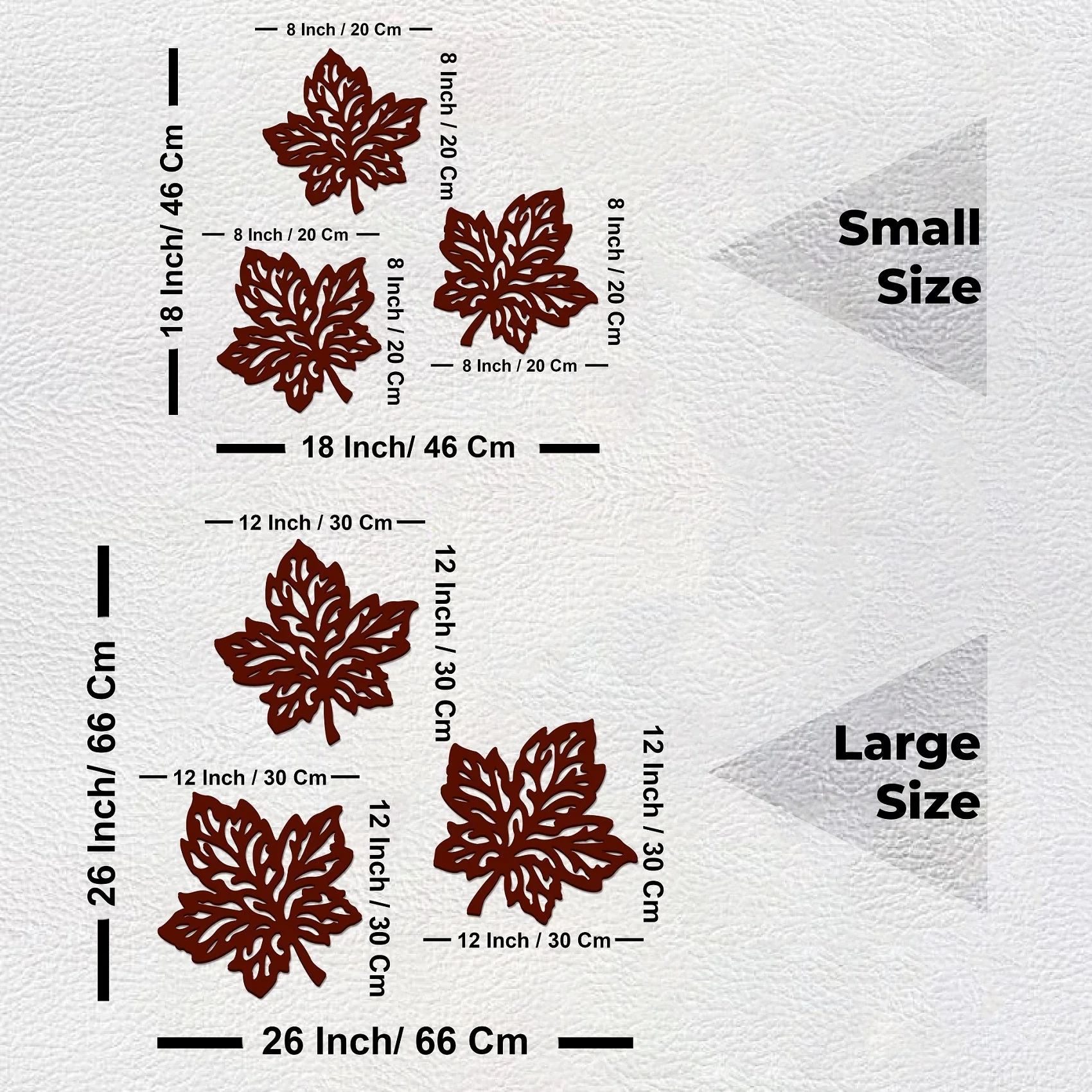 Beautiful Leaves in Brown Color Design Wooden Wall Hanging - Image 7