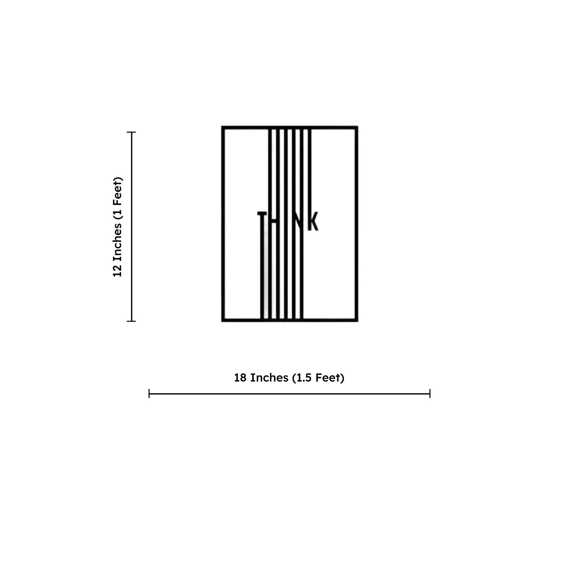 Beautiful Line Art Text Think Metal Art Office Wall Decor - Image 4