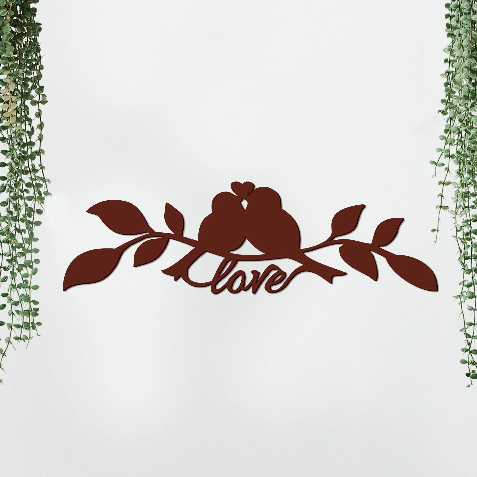 Beautiful Love Birds on Tree Branch Premium Quality Wooden Wall Hanging - Image 4