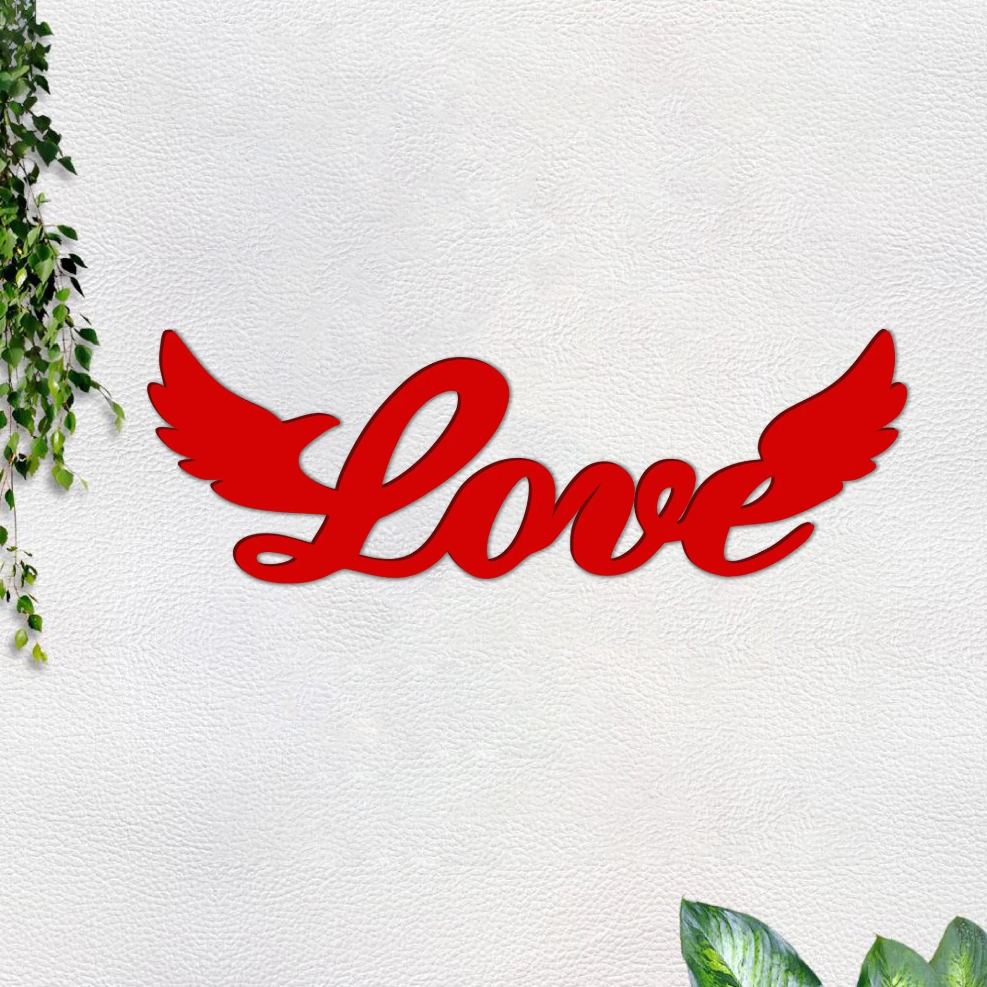 Beautiful Love Text Premium Quality Wooden Wall Hanging - Image 3