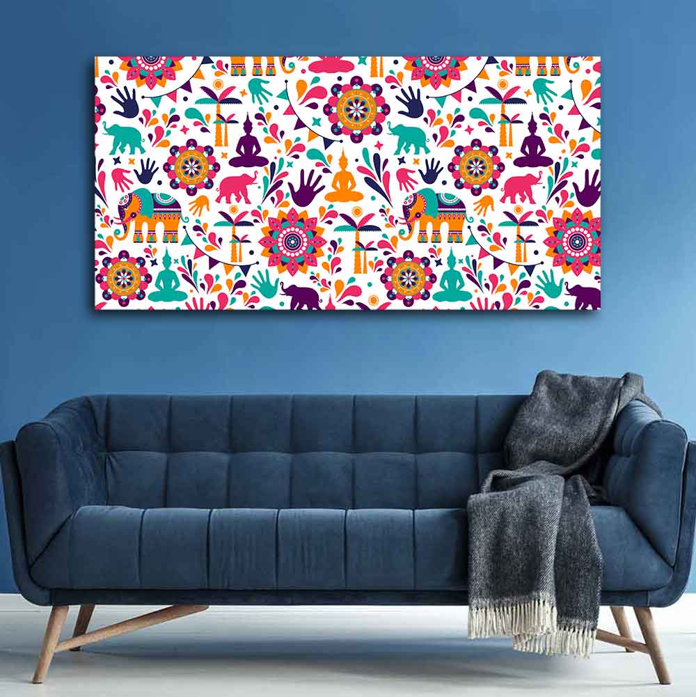 Beautiful Madhubani Art Wall Painting - Image 3