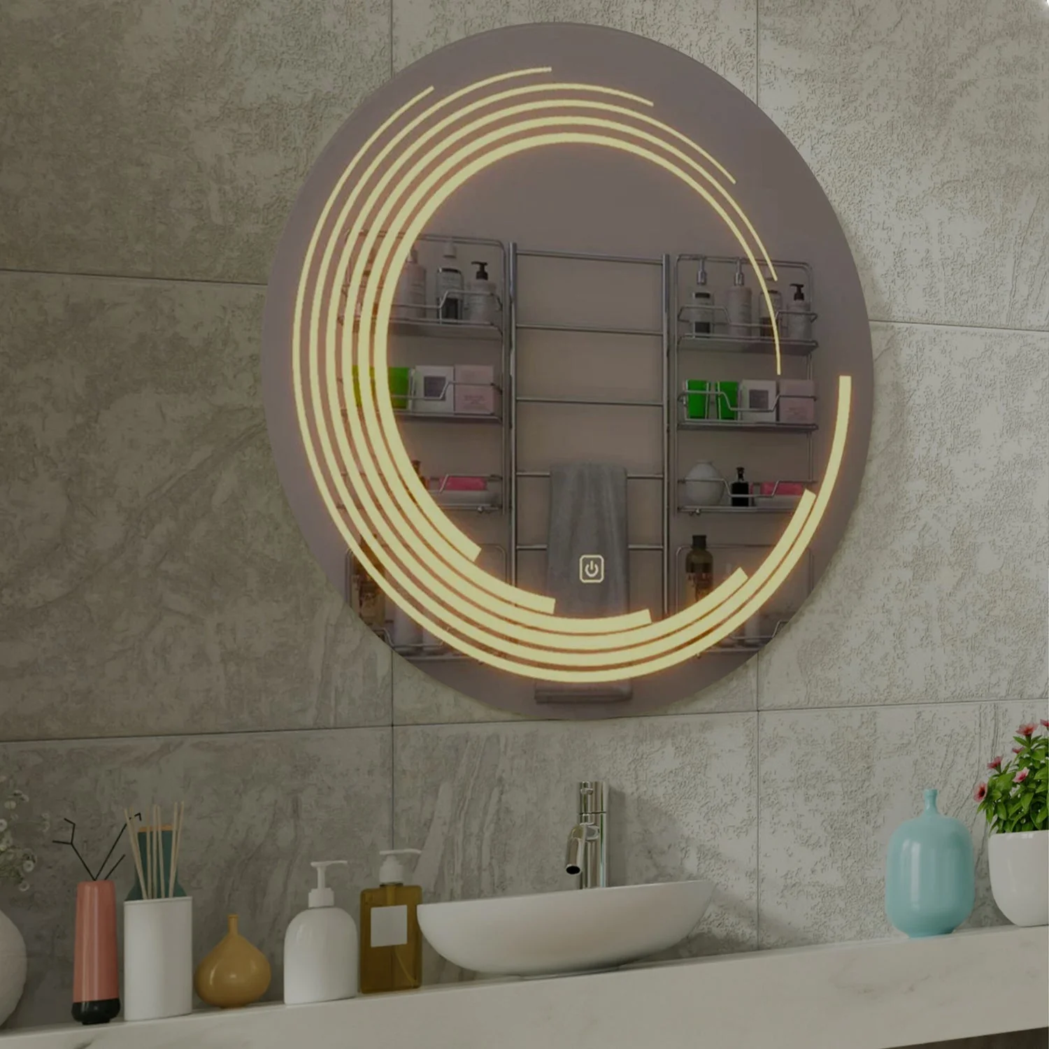 Beautiful Modern Design Dreamy Illusion LED Bathroom Mirror - Image 2