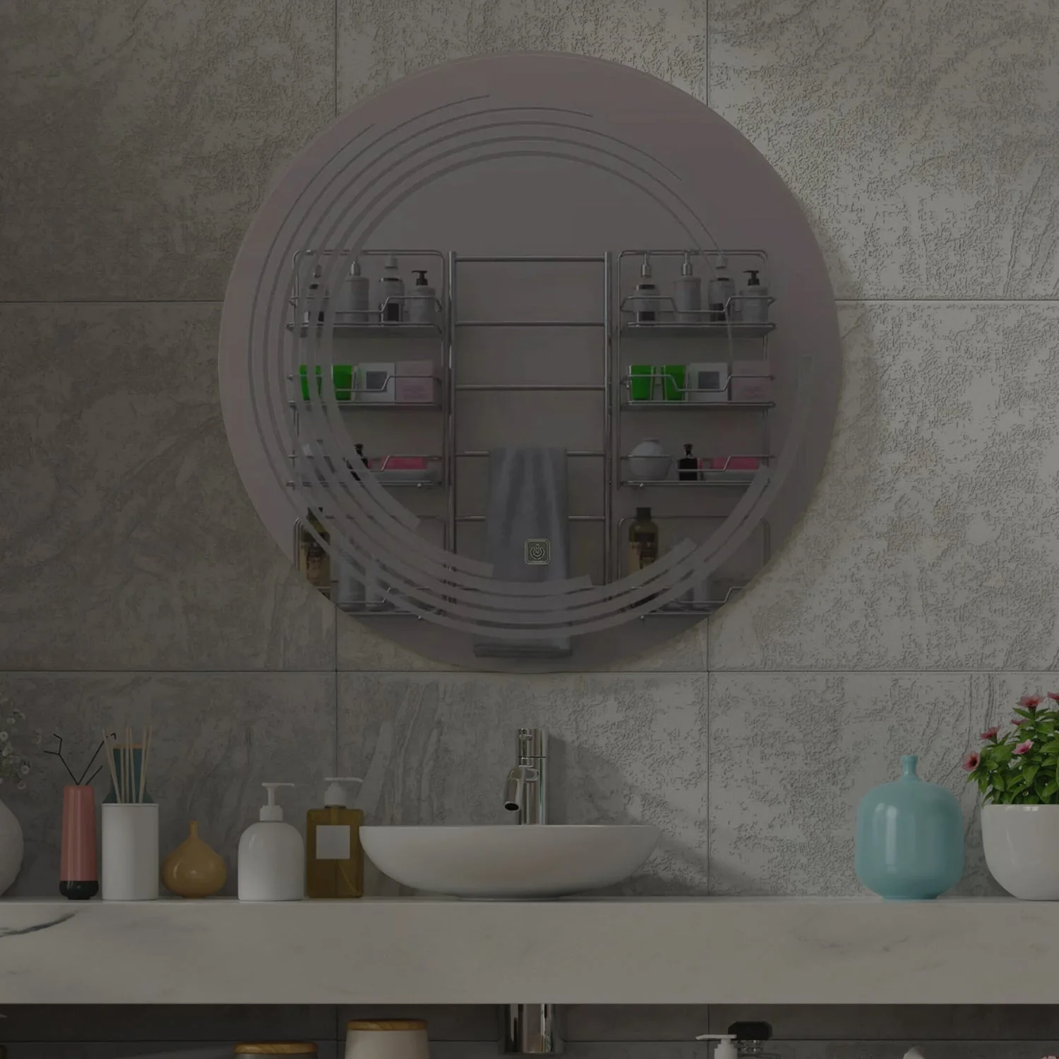 Beautiful Modern Design Dreamy Illusion LED Bathroom Mirror - Image 3