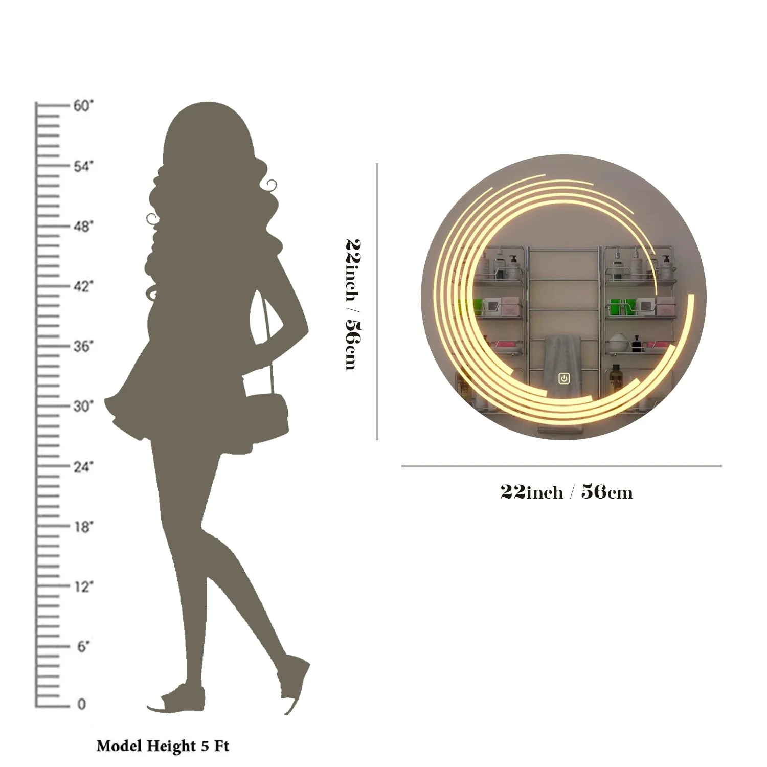 Beautiful Modern Design Dreamy Illusion LED Bathroom Mirror - Image 4