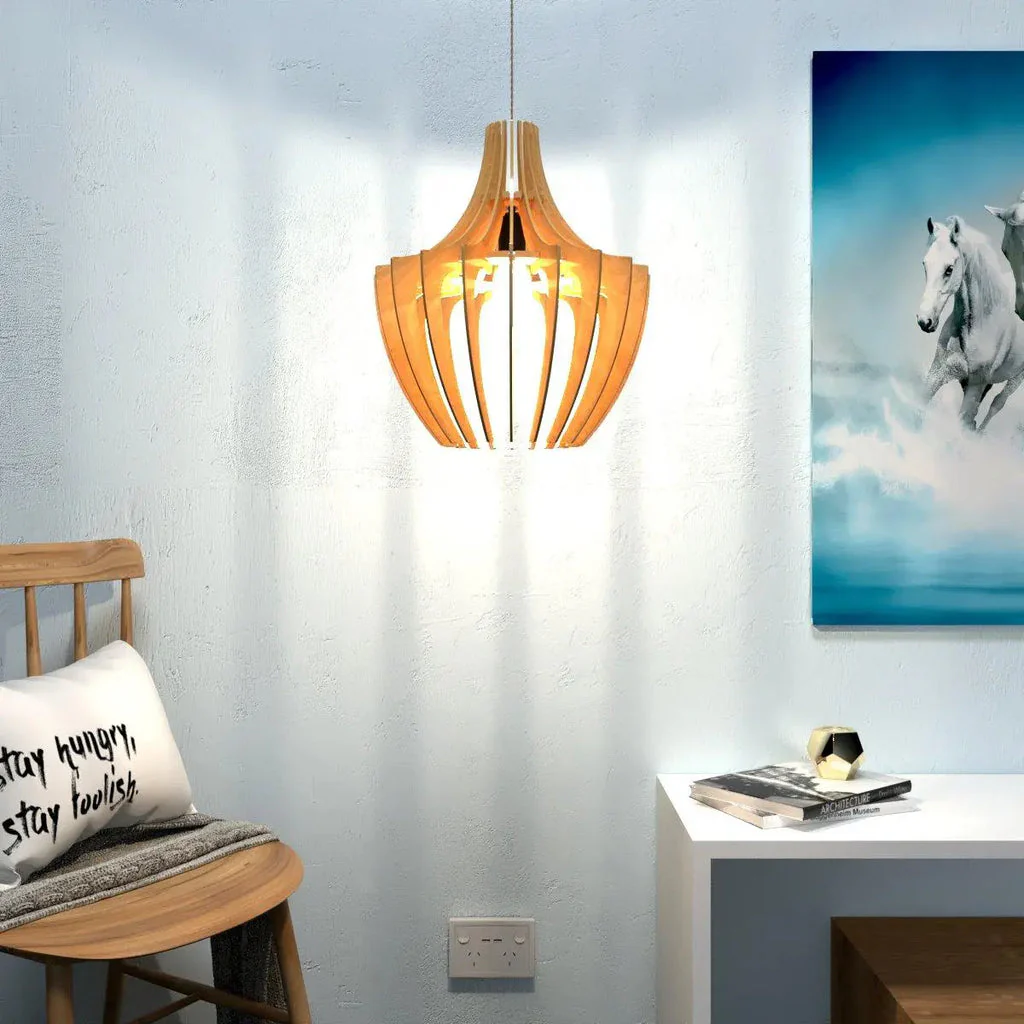 Beautiful Modern Design Wooden Ceiling Lamp For Home Decoration, Living Room - Image 2