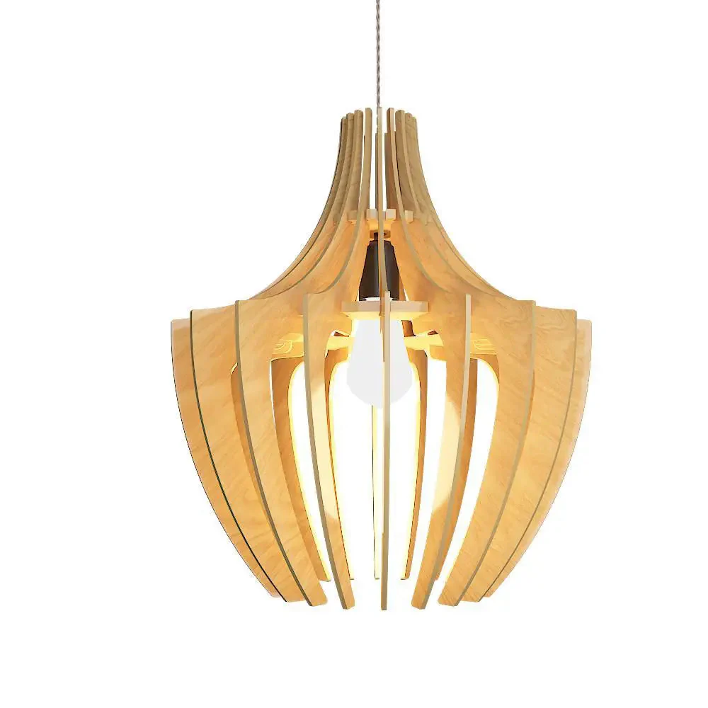 Beautiful Modern Design Wooden Ceiling Lamp For Home Decoration, Living Room - Image 3