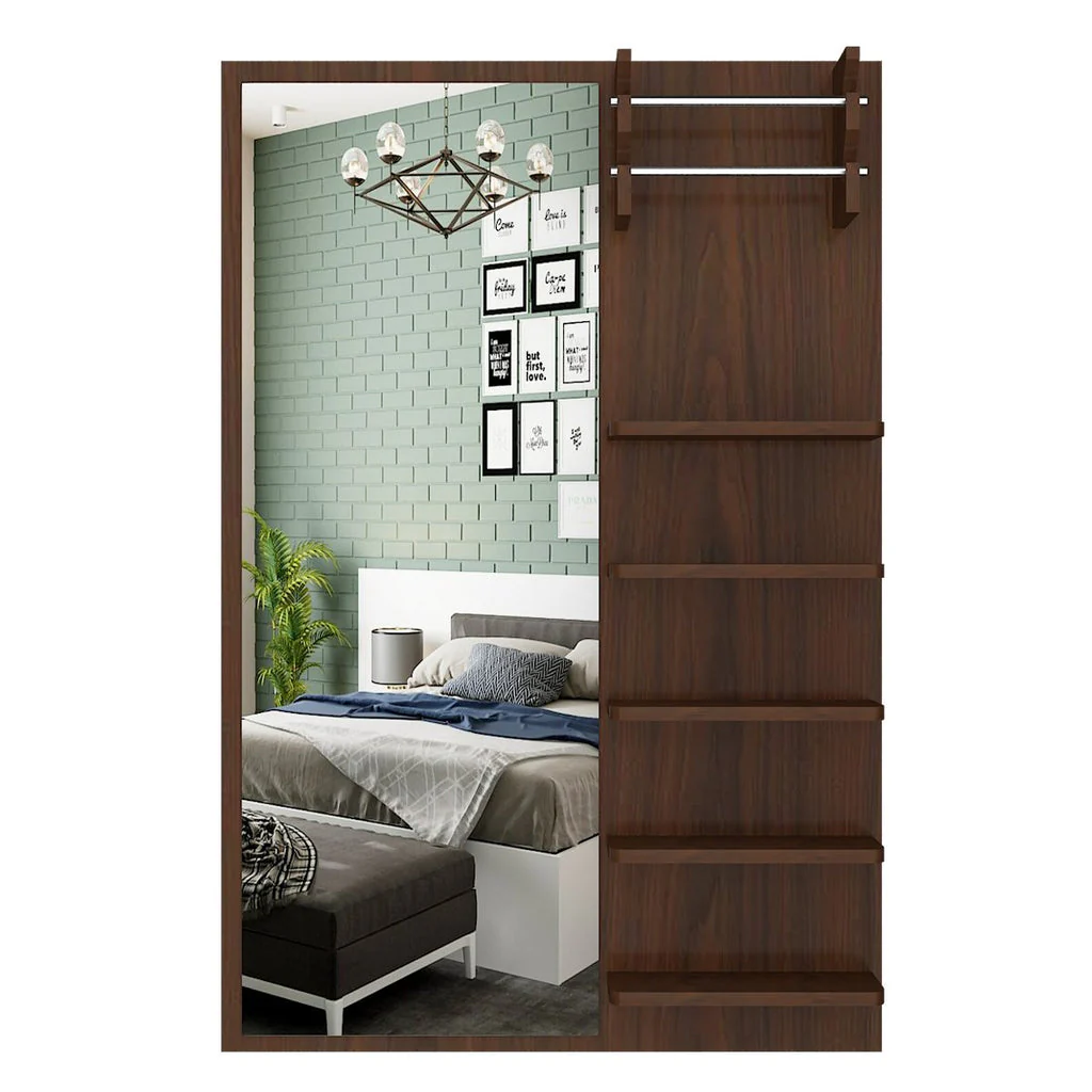 Beautiful Modern Dressing Mirror In Walnut Finish - Image 5
