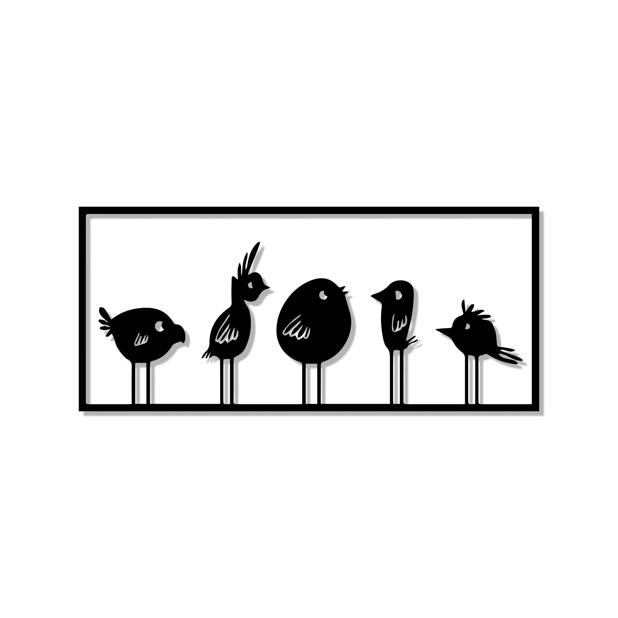 Beautiful Modern Style Bird Art Metal Artwork Wall Decor - Image 3
