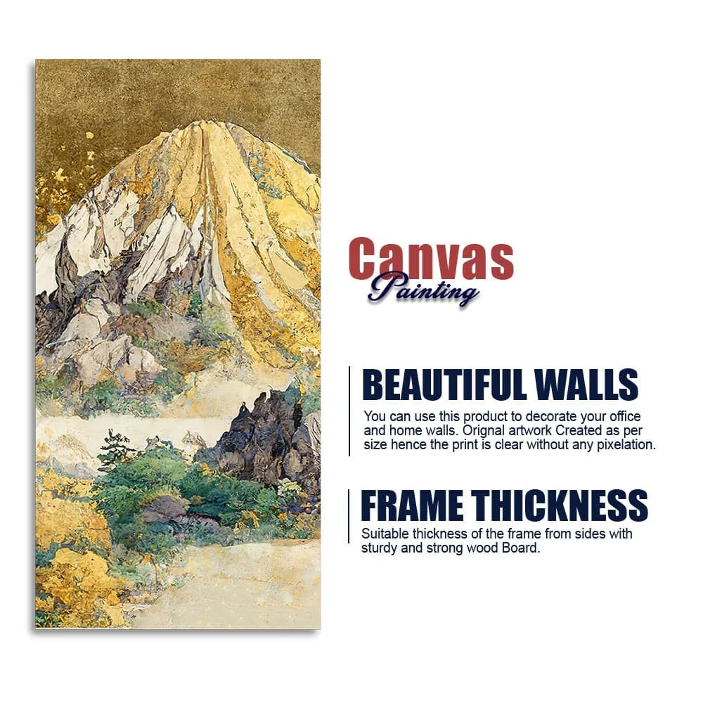 Beautiful Mountain Scenery Canvas Wall Painting - Image 6