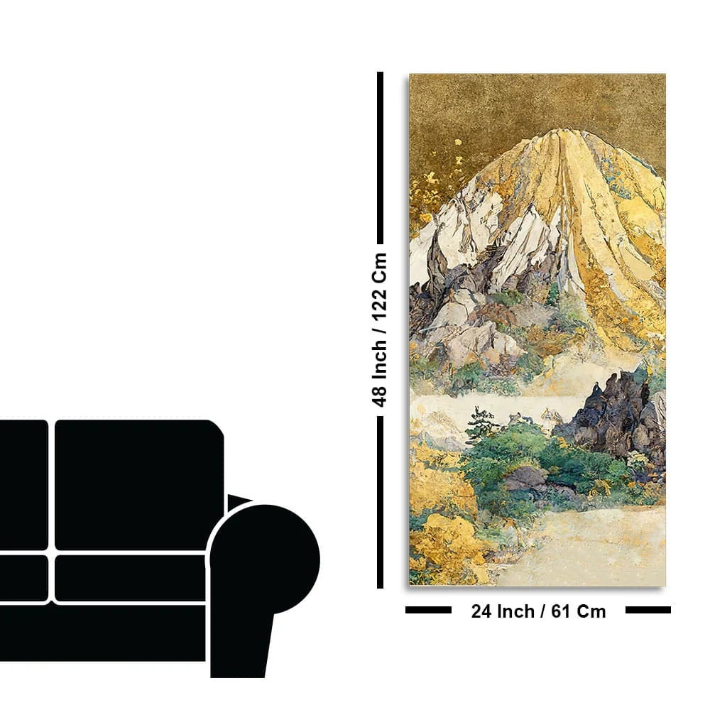 Beautiful Mountain Scenery Canvas Wall Painting - Image 7