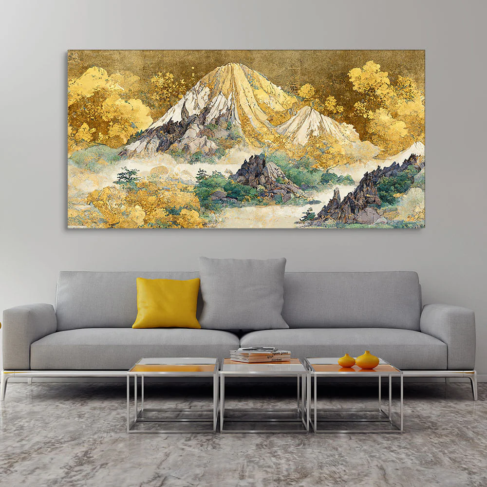 Beautiful Mountain Scenery Premium Canvas Wall Painting - Image 2